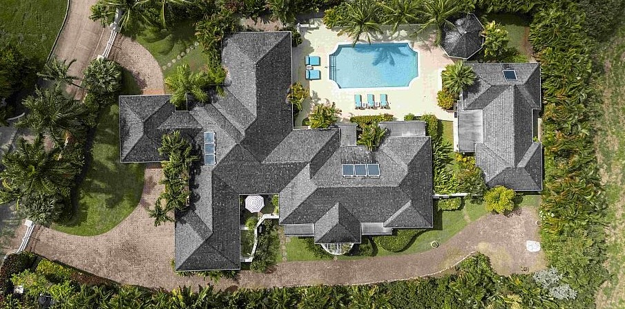 Aerial plan view of Carlton Ridge and surrounding estate